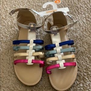 Colorful girls sandals